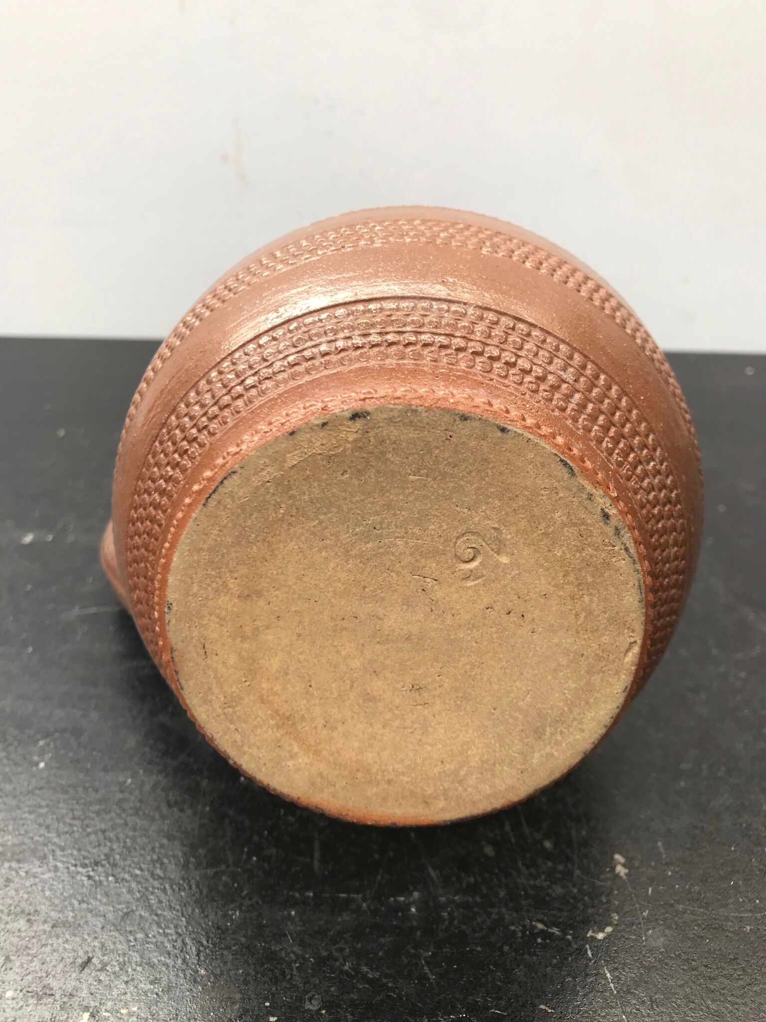 Former Pitcher Brown Sandstone Light Ciselé 70s Vintage