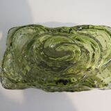 Mid-century brutalist green glass wall lamp by Erco, Germany 1960-1970.Model 54048.