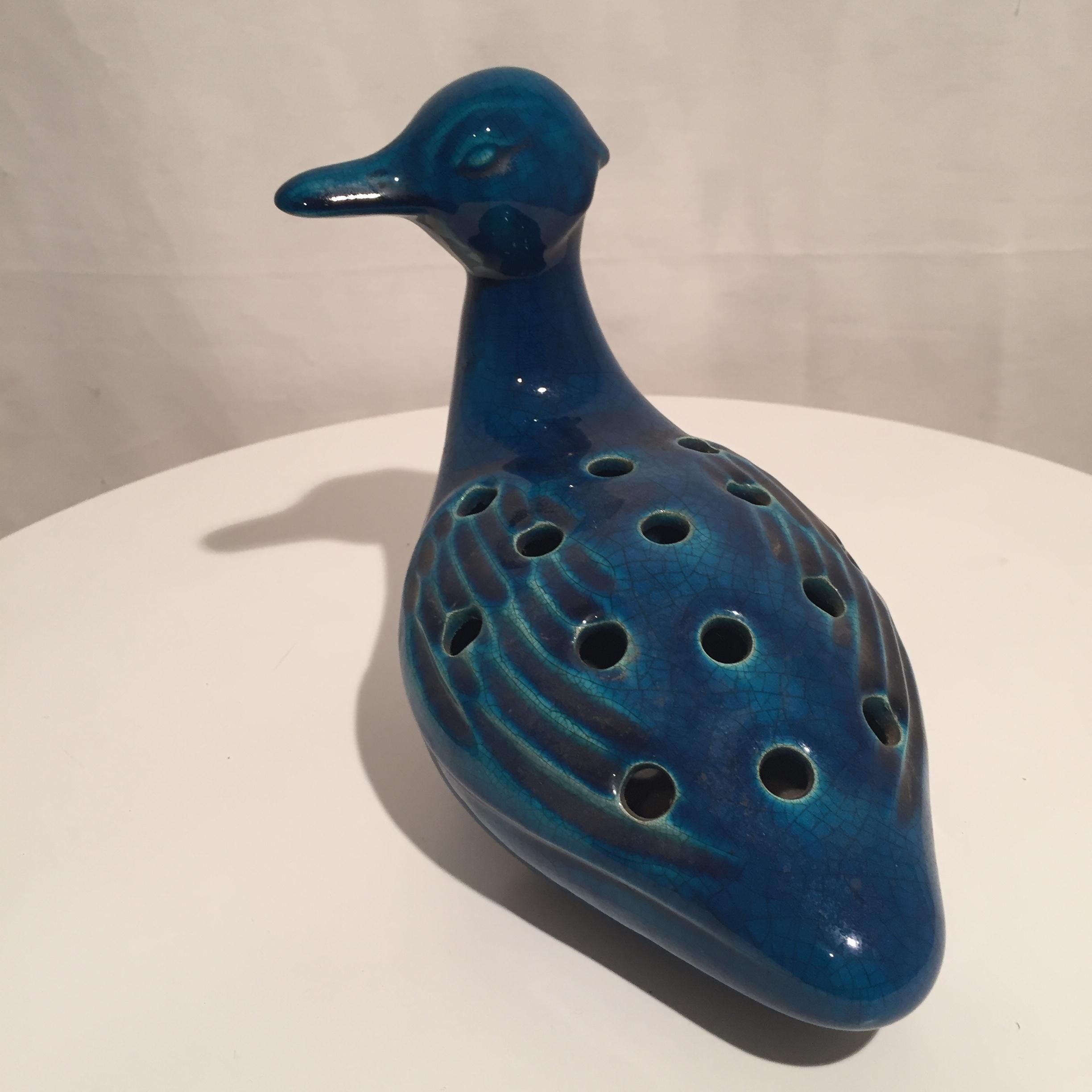 Blue duck ceramic.