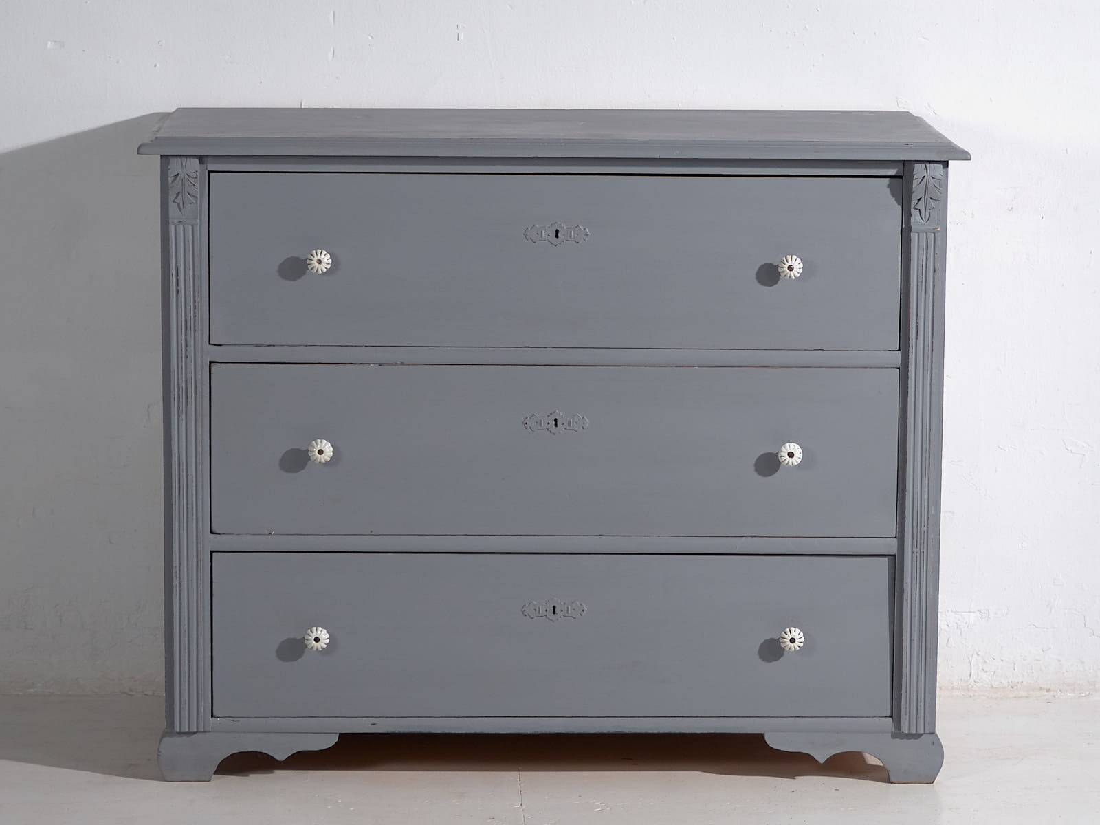 Antique silver-grey chest of drawers (c.1900) #18