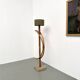 Lampadaire sculptural en rotin cintré