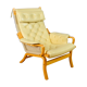 Mid Century Retro Danish Cream Leather Lounge Armchair (2 available) 1970s