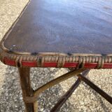Wooden and wicker table