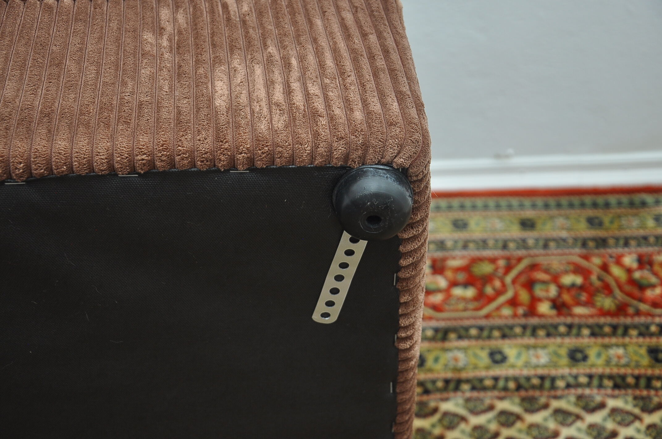 Brown corduroy modular sofa from the 70's, set of 5