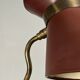 Midcentury leather wrapped French desk lamp style of Jacques Adnet, 1950s