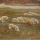 Impressionist painting, oil on wood signed, pastoral scene, Barbizon school