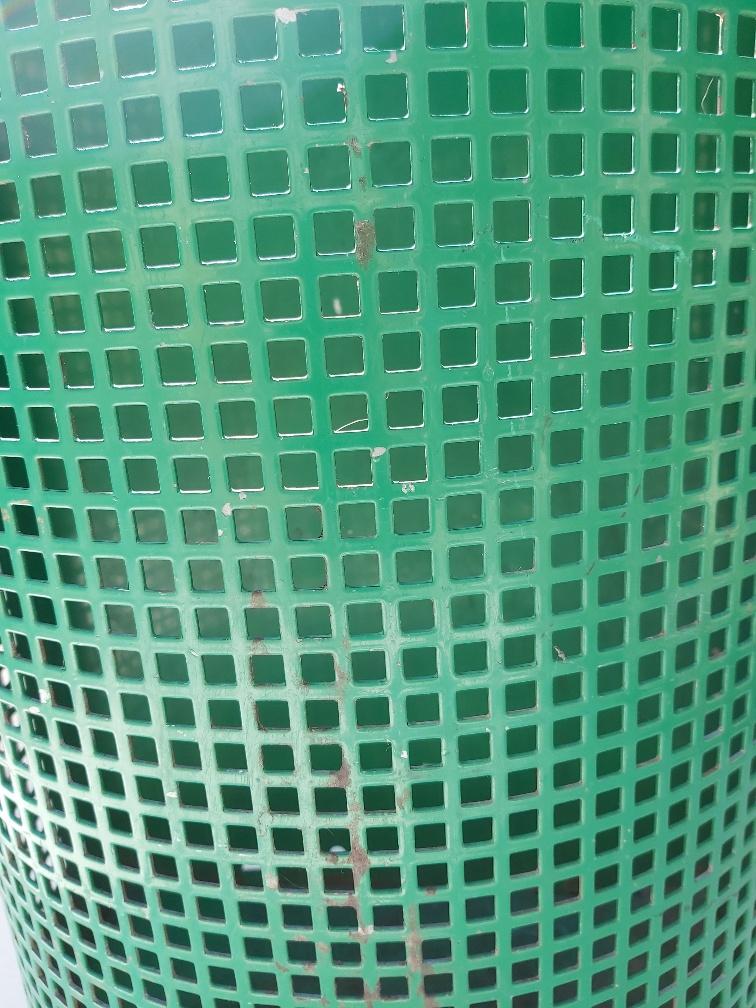 Public metal garden bin