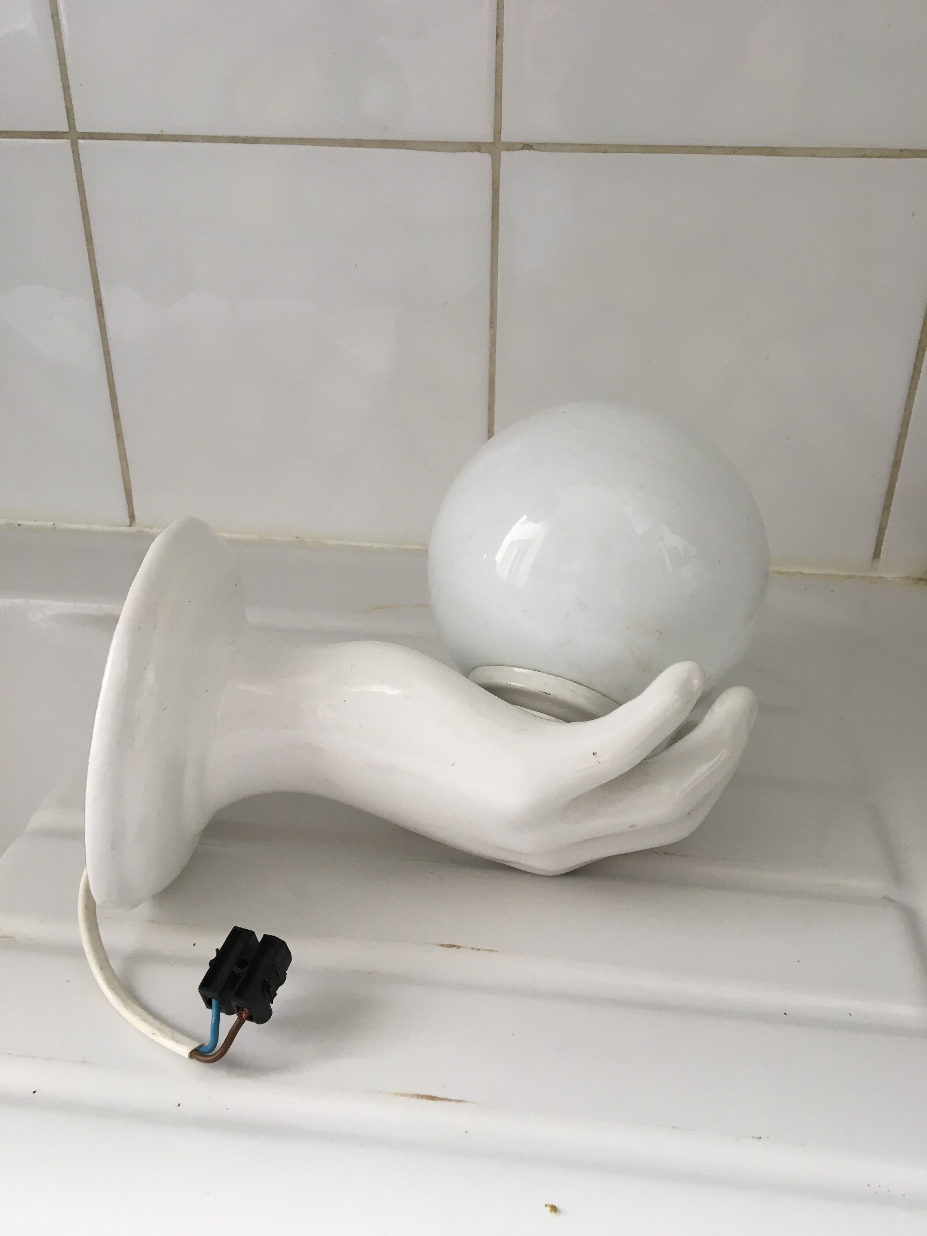 Wall lamp hand lamp ceramic vintage 70s