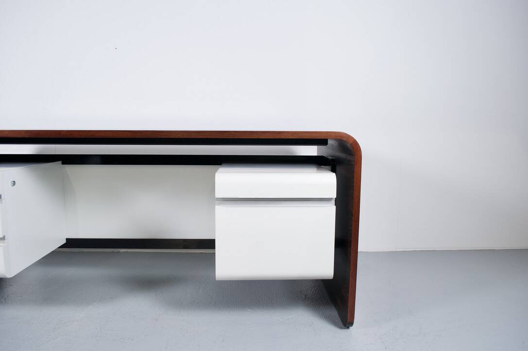 ROSEWOOD DESK MICHEL BOYER TFM EDITION 1970s ROTHSCHILD BANK