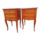 Pair of cherry bedside tables