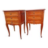Pair of cherry bedside tables