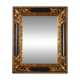Carved Baroque Black and Giltwood Mirror, France 1850s
