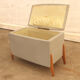 Vintage leatherette stool or laundry basket, 1980s, Czechoslovakia