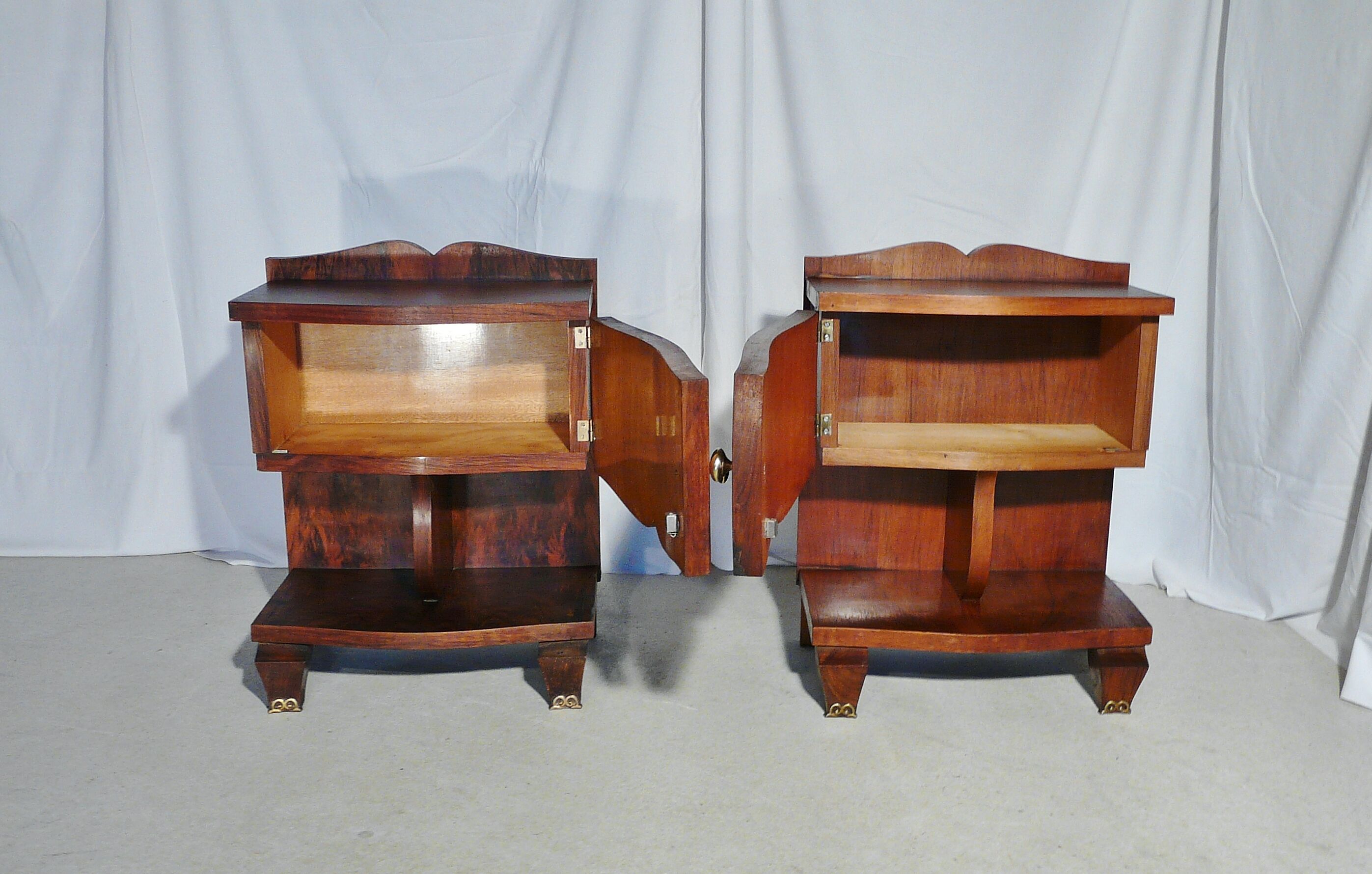 Pair of rosewood bedsides