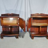 Pair of rosewood bedsides