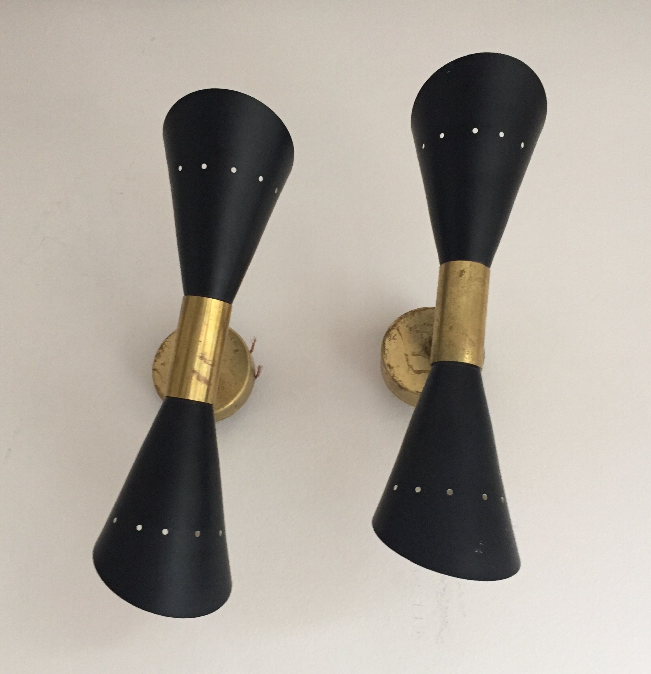 Wall lamps in the style of Italian creations of the 50s