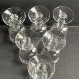 6 Baccarat port glasses engraving 3458