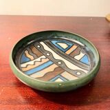 Enamelled stoneware bowl, Odetta, Quimper, 1960