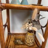 Vintage rattan shelf