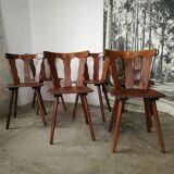 Set of 6 all-wood bistro chairs