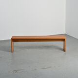 Pair of solid pine benches, France, circa 1975