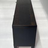 Brutalist ebonized oak sideboard by j. batenburg for mi, belgium 1969