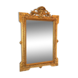 Miroir Doré En Bois Sculpté Style Louis XVI, XIXe Siècle