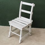 Chaise enfant lattée blanche