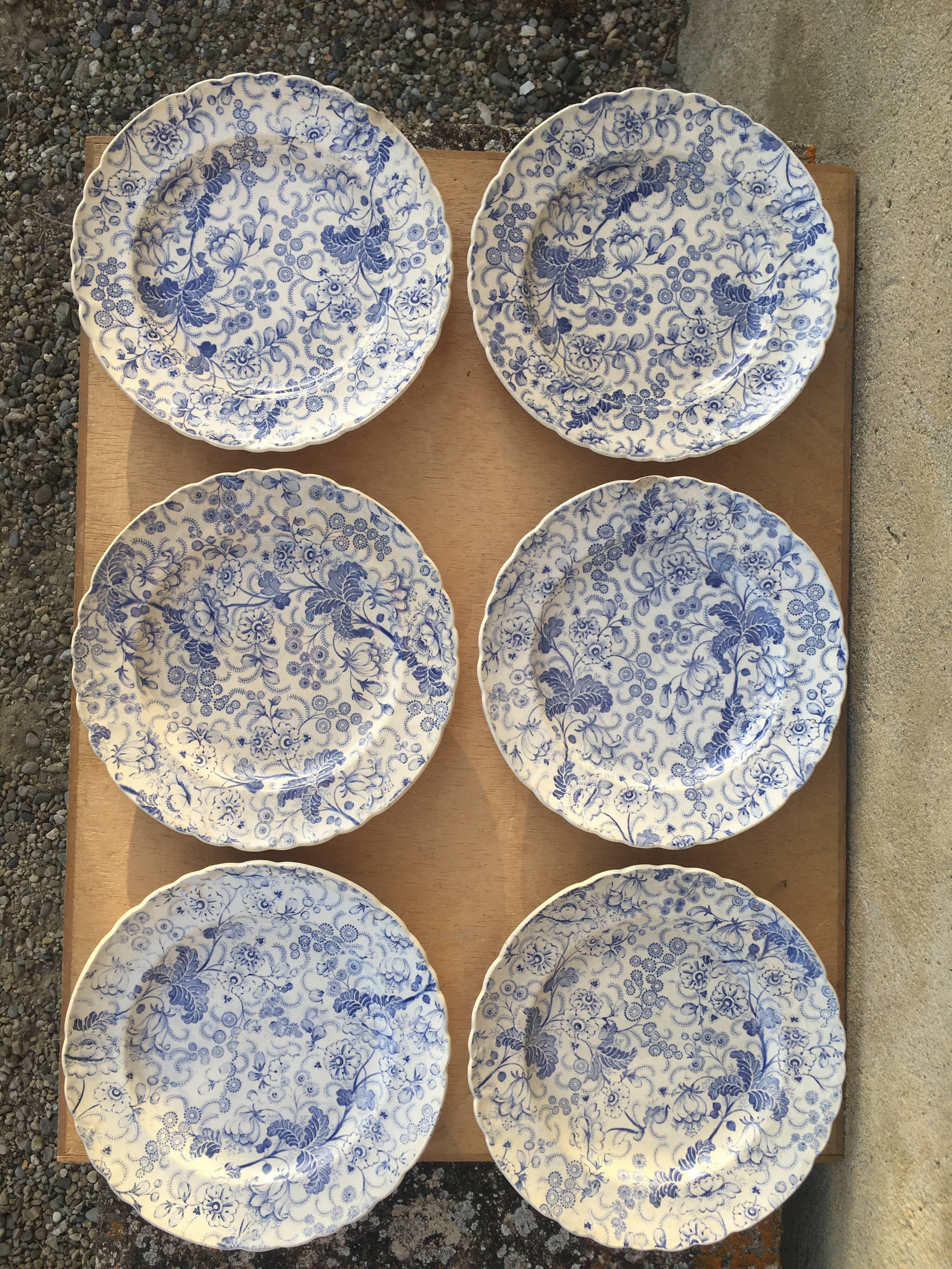Table service - "Tapestry" - Johnston & Old man - burgundy ceramics
