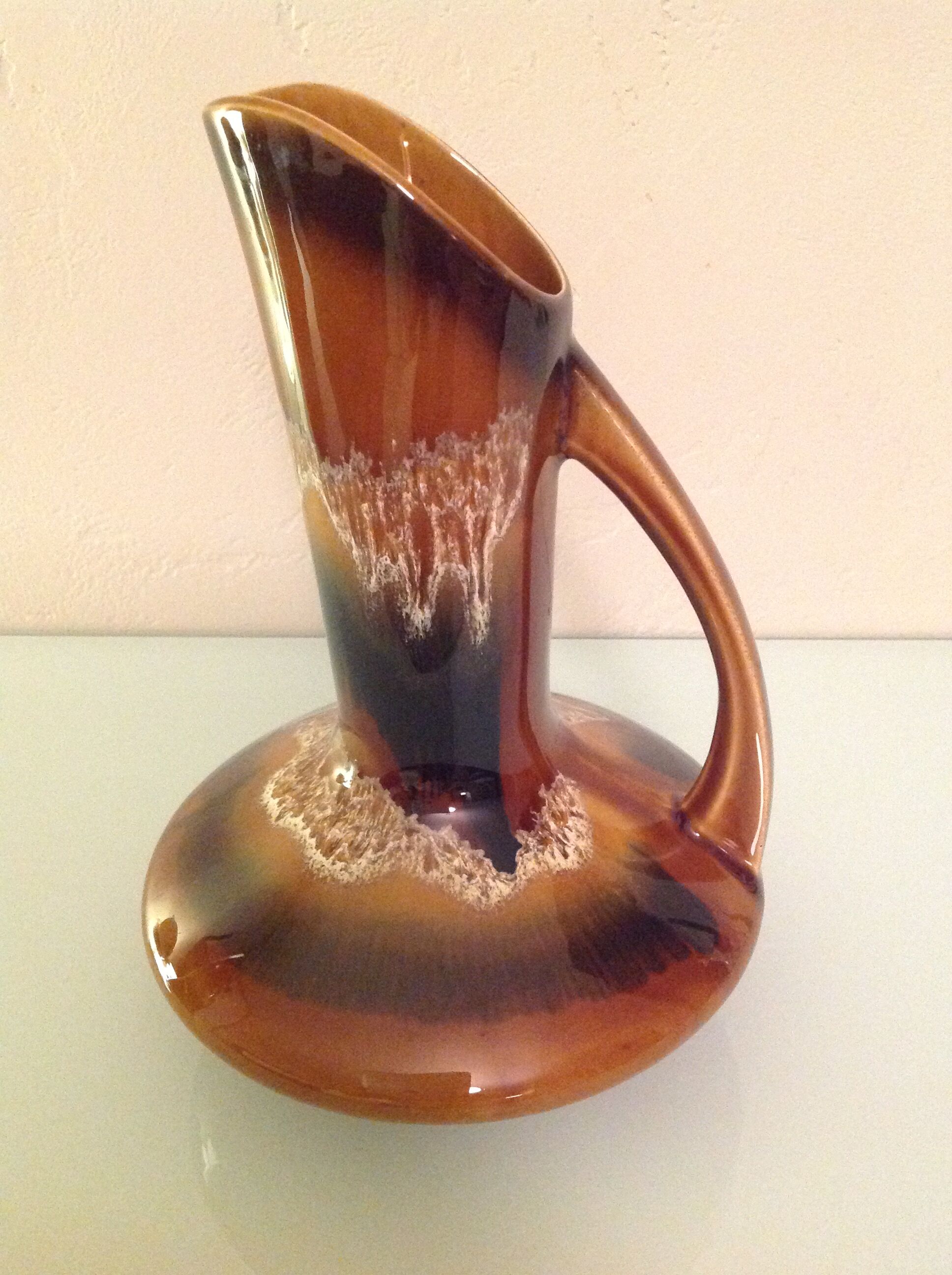 Jug with handle ceramic sarreguemines