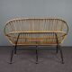 Rattan sofa & sheepskin Dutch Design 1960