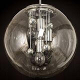 Large Sputnik ball pendant by Doria, Germany, 1970s.