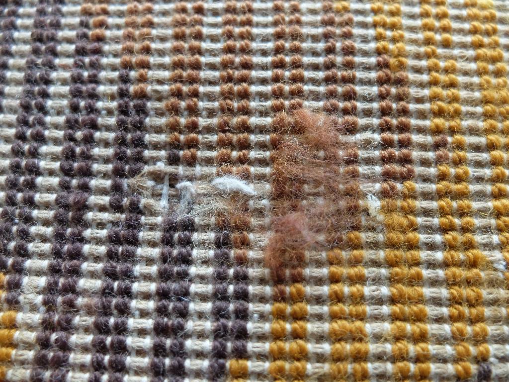 Rya rug Desso Scandinavian wool yellow space age modernist mid-century vintage 1960/1970