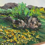 Swedish oil on canvas – “flowers” by lars "bjönni" andersson