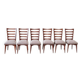 Set of six dining chairs Gaston Poisson style