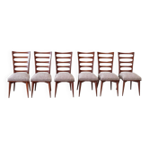 Set of six dining chairs Gaston Poisson style
