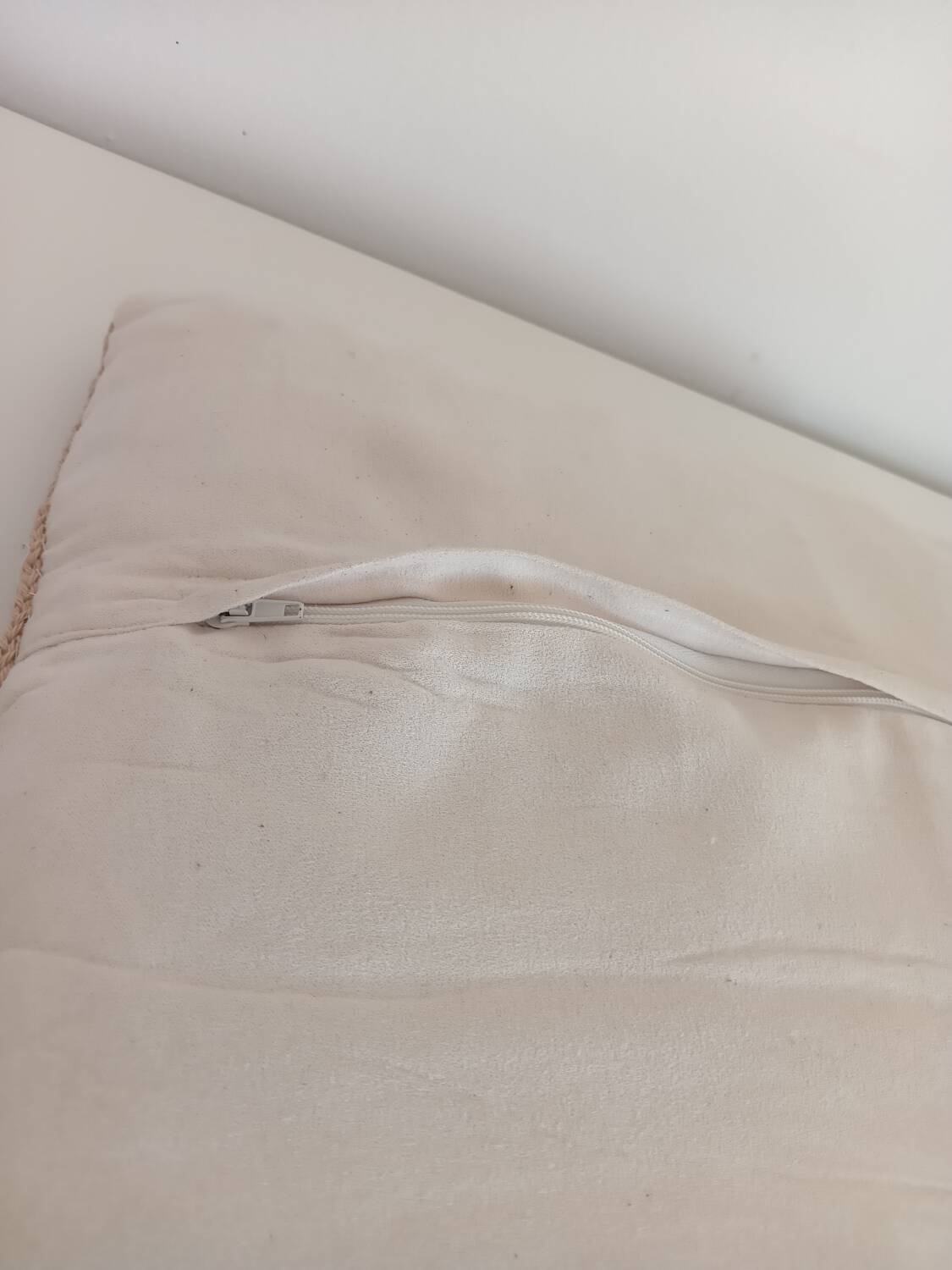 Pair of crocheted cushions