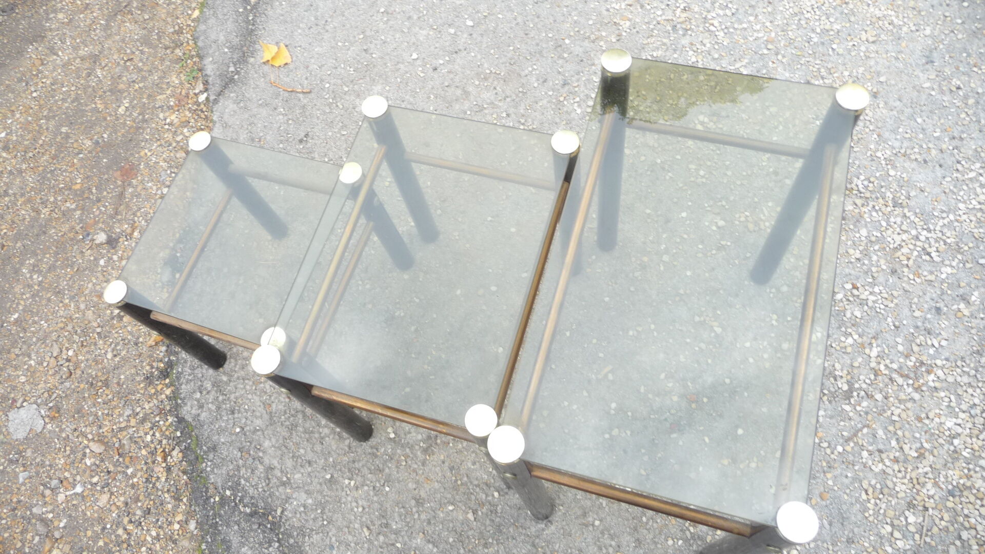 Series of vintage pull out tables