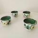 Set of 4 vintage Boch Belgium cups from the 1960s.