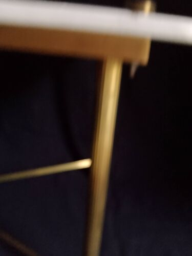 Brass and travertine coffee table 70s