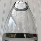 Pair of glass and chrome vases from the 70s