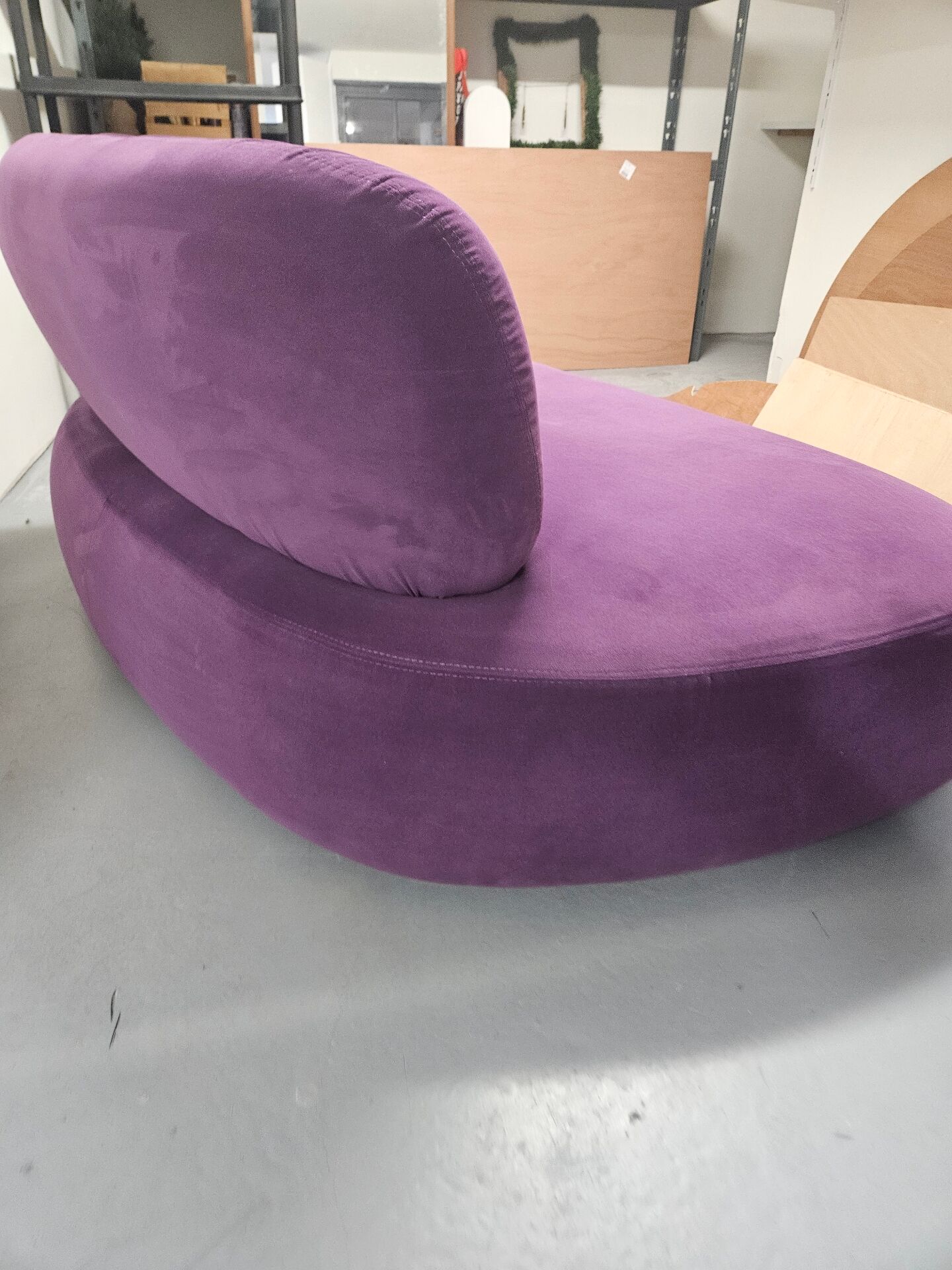Designer velvet sofa