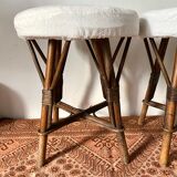 Vintage rattan stools