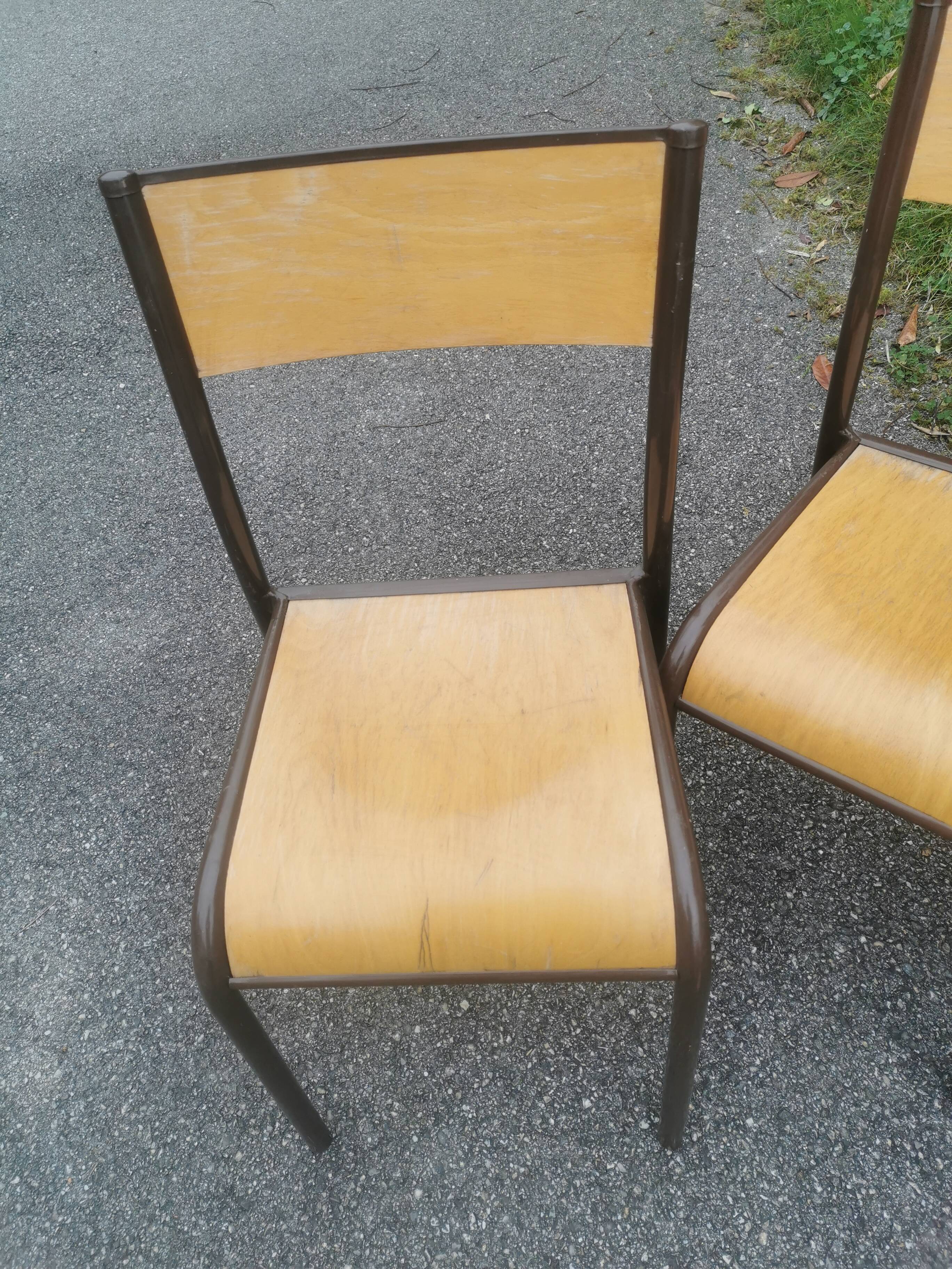 6 chaises vintage Mullca