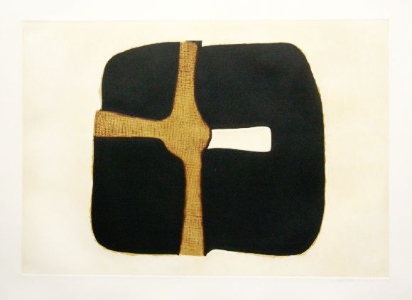 Marca-relli conrad, composition 1, 1977. original etching and aquatint