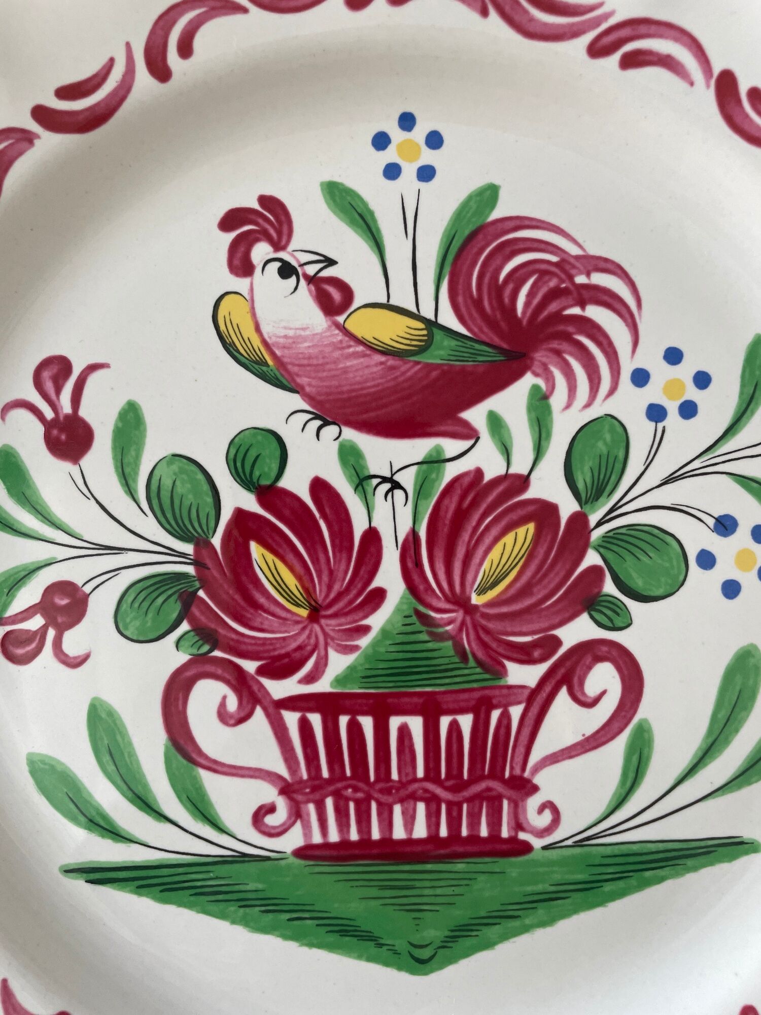Series of 11 old flat plates Saint Clément France