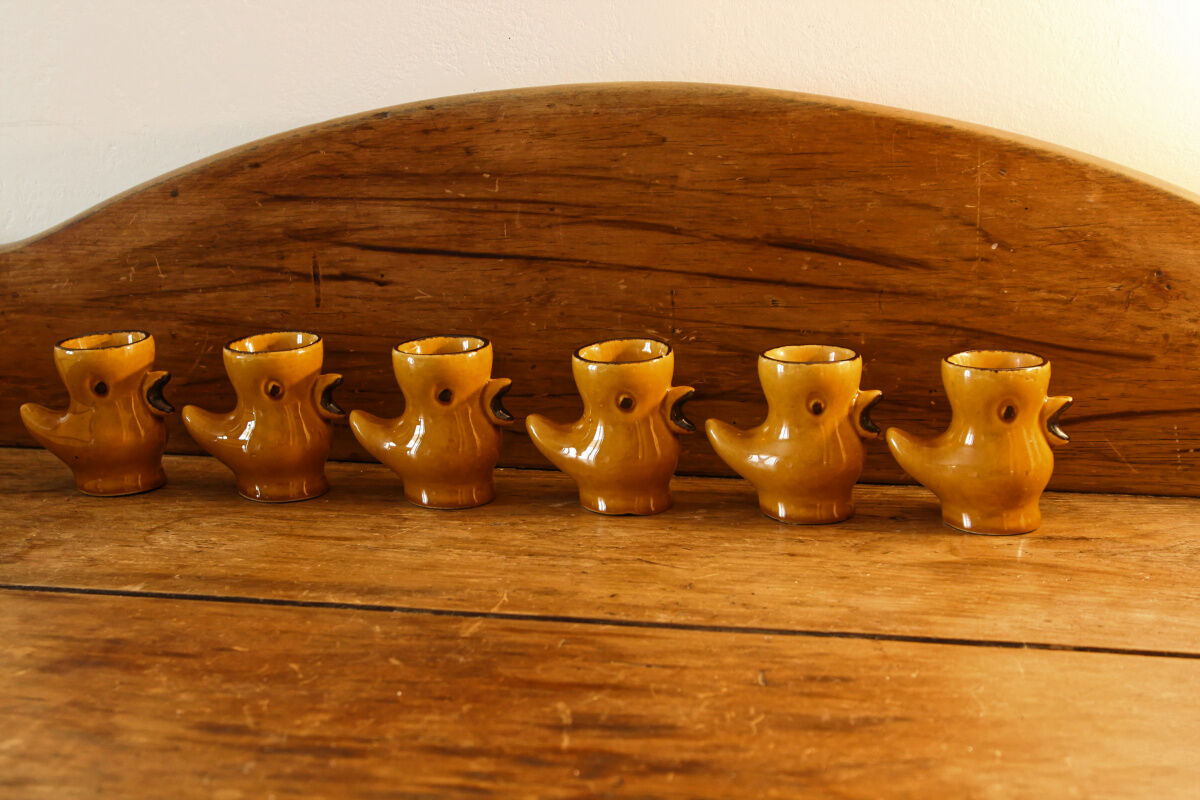 Set of 6 chicken cockerels