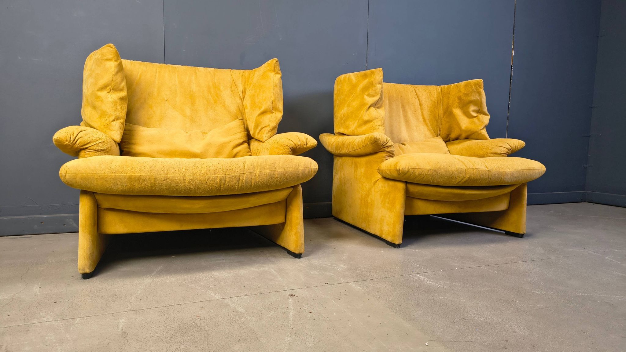 Porto Venere sofas by Vico Magistretti for Cassina, 1980s