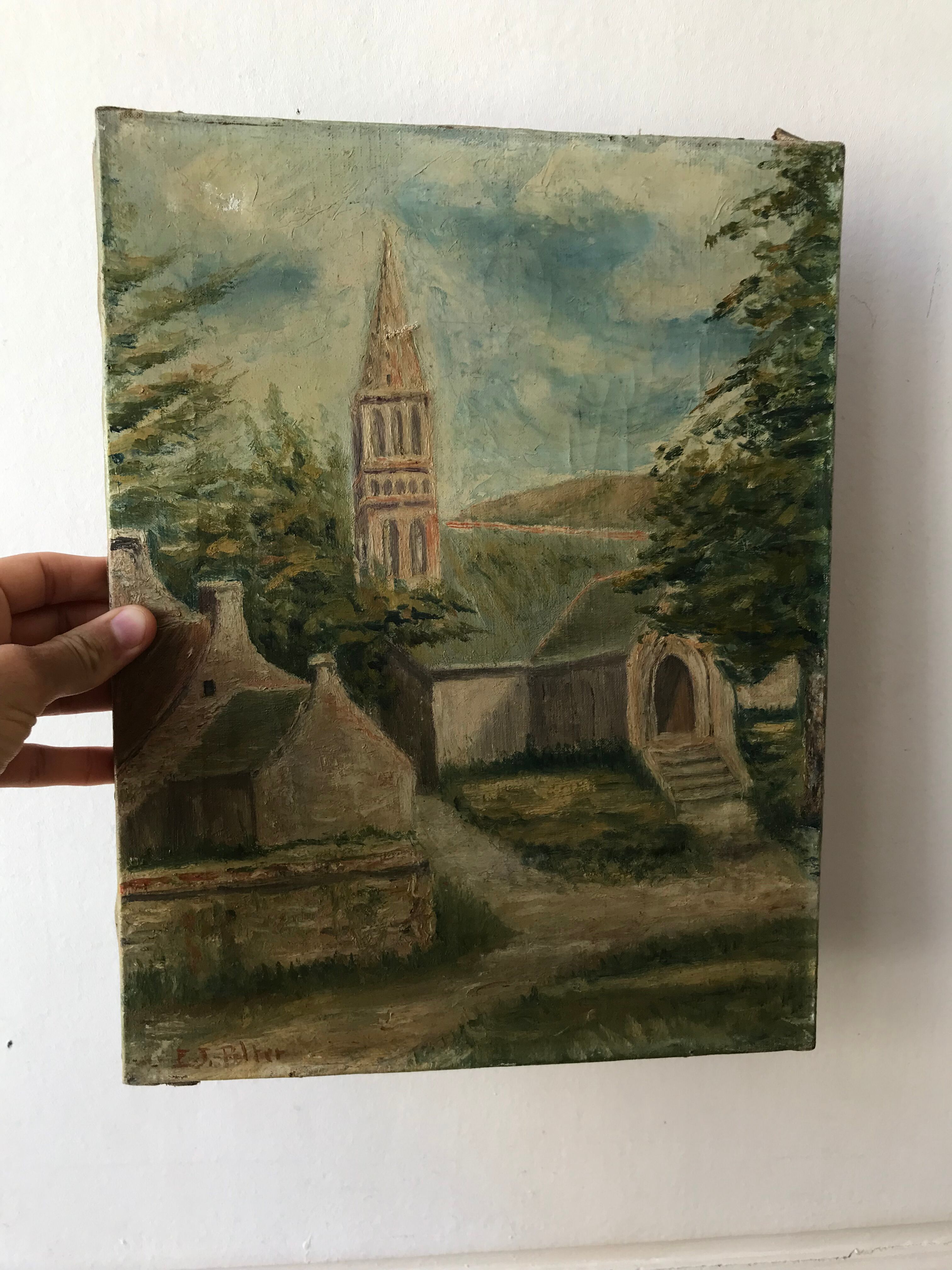 Oil on canvas landscape