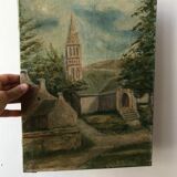 Oil on canvas landscape
